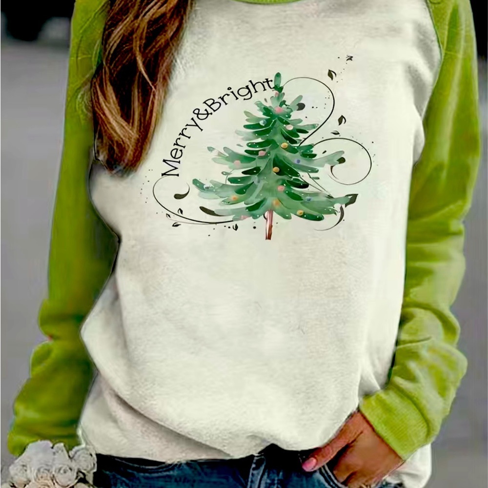 Christmas Raglan Pullover Top